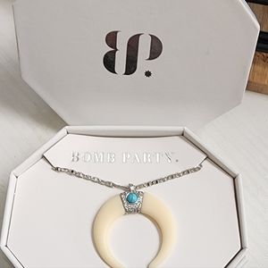 Bomb Party Desert Queen The Tribal Pendant necklace turquoise New in box